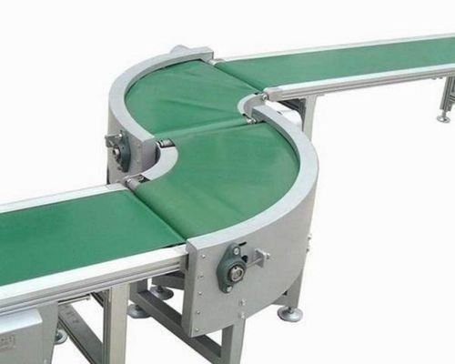 أزرق أبيض أخضر pvc بدوره منحنى 90 درجة حزام ناقل 180 درجة حزام ناقل